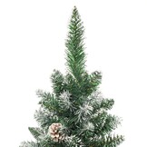 Smalle Kunstkerstboom 150 cm met Dennenappels & Sneeuw - 45% Korting