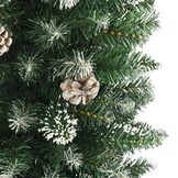 Smalle Kunstkerstboom 150 cm met Dennenappels & Sneeuw - 45% Korting