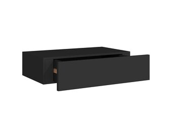 VidaXL Wandschap met Lade Zwart MDF - 30% Korting!