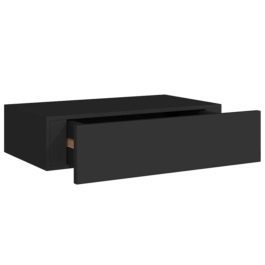 VidaXL Wandschap met Lade Zwart MDF - 30% Korting!