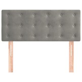 Hoofdbord 100x5x78/88 cm Lichtgrijs Fluweel - 65% Korting