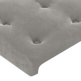 Hoofdbord 100x5x78/88 cm Lichtgrijs Fluweel - 65% Korting