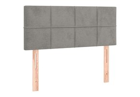 Hoofdbord Fluweel Lichtgrijs 90x5x78/88 cm - 63% Korting