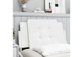 Hoofdbordkussen Kunstleer Wit 80 cm - 60% Korting
