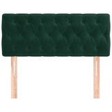 Hoofdbord fluweel donkergroen 90x7x78/88 cm (78% korting)