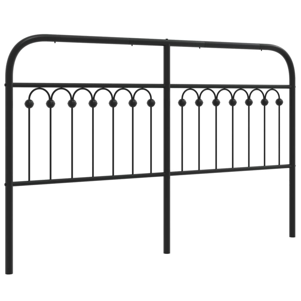 vidaXL Hoofdbord Metaal Zwart 150 cm - 46% Korting!