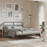 vidaXL Hoofdbord Metaal Zwart 150 cm - 46% Korting!