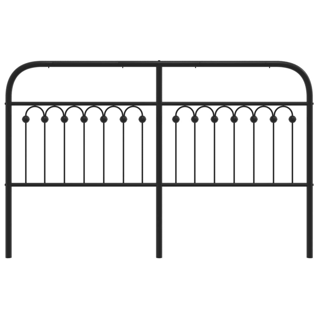 vidaXL Hoofdbord Metaal Zwart 150 cm - 46% Korting!
