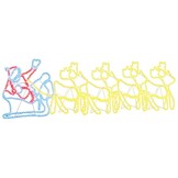 Kerstdecoratie Rendieren & Slede LED Multikleur PVC 69x79cm - 62% Korting!