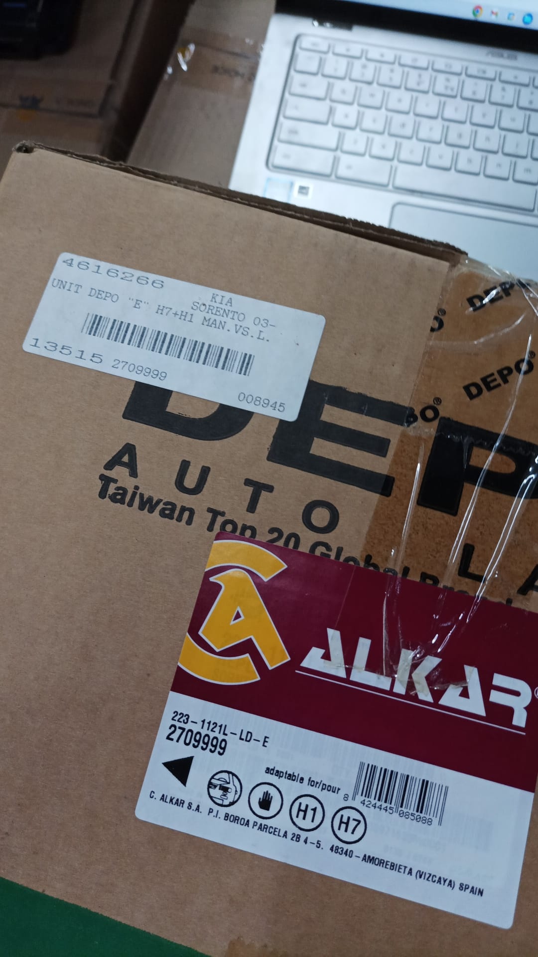 Koplamp Links H7/H1 ECE voor Kia Sorento I (2002-2011) - 70% Korting