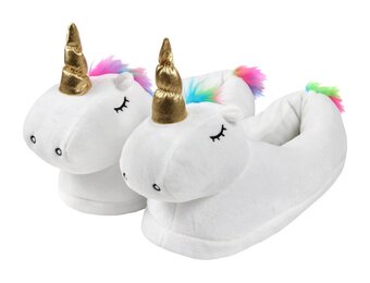 Pantoffels Eenhoorn Wit One Size (36-41) - 54% Korting