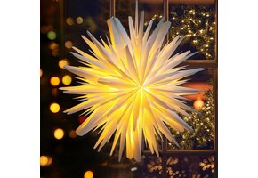 Kerstster LED Wit Papier 45cm - 46% Korting
