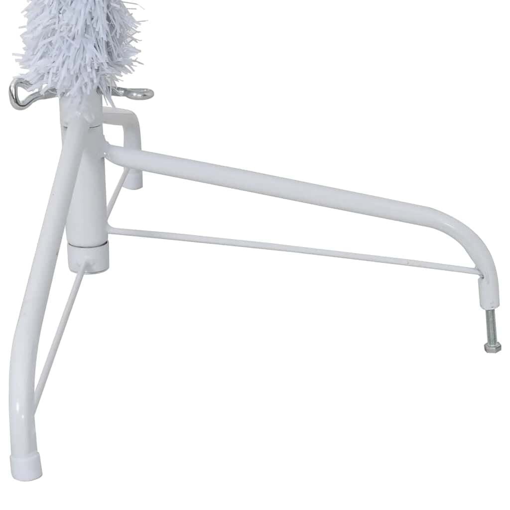 Half Kerstboom 180 cm PVC Wit met Standaard - 59% Korting!