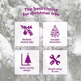 Half Kerstboom 180 cm PVC Wit met Standaard - 59% Korting!