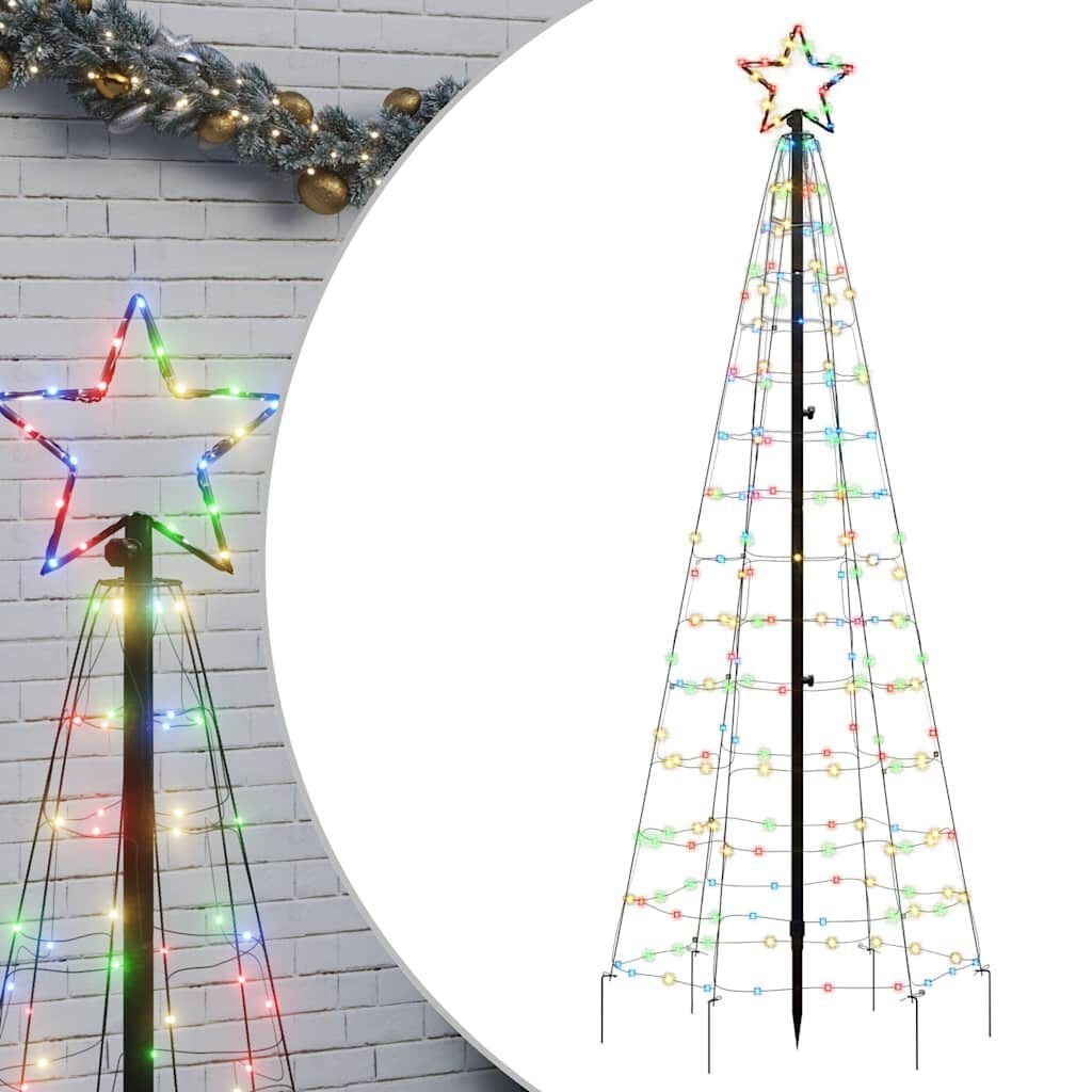 vidaXL LED Kerstboom Kleurrijk 180 cm - 220 LEDs - 73% Korting