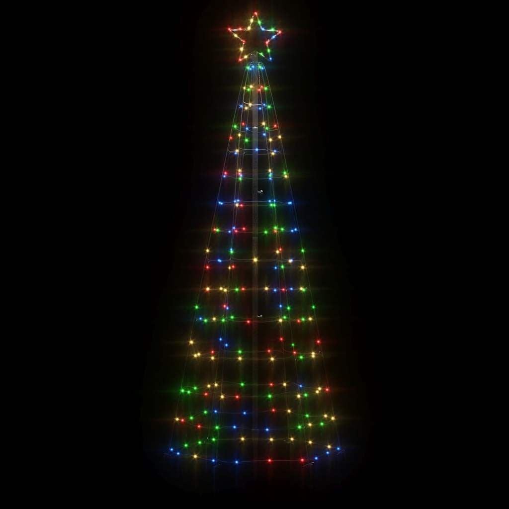 vidaXL LED Kerstboom Kleurrijk 180 cm - 220 LEDs - 73% Korting
