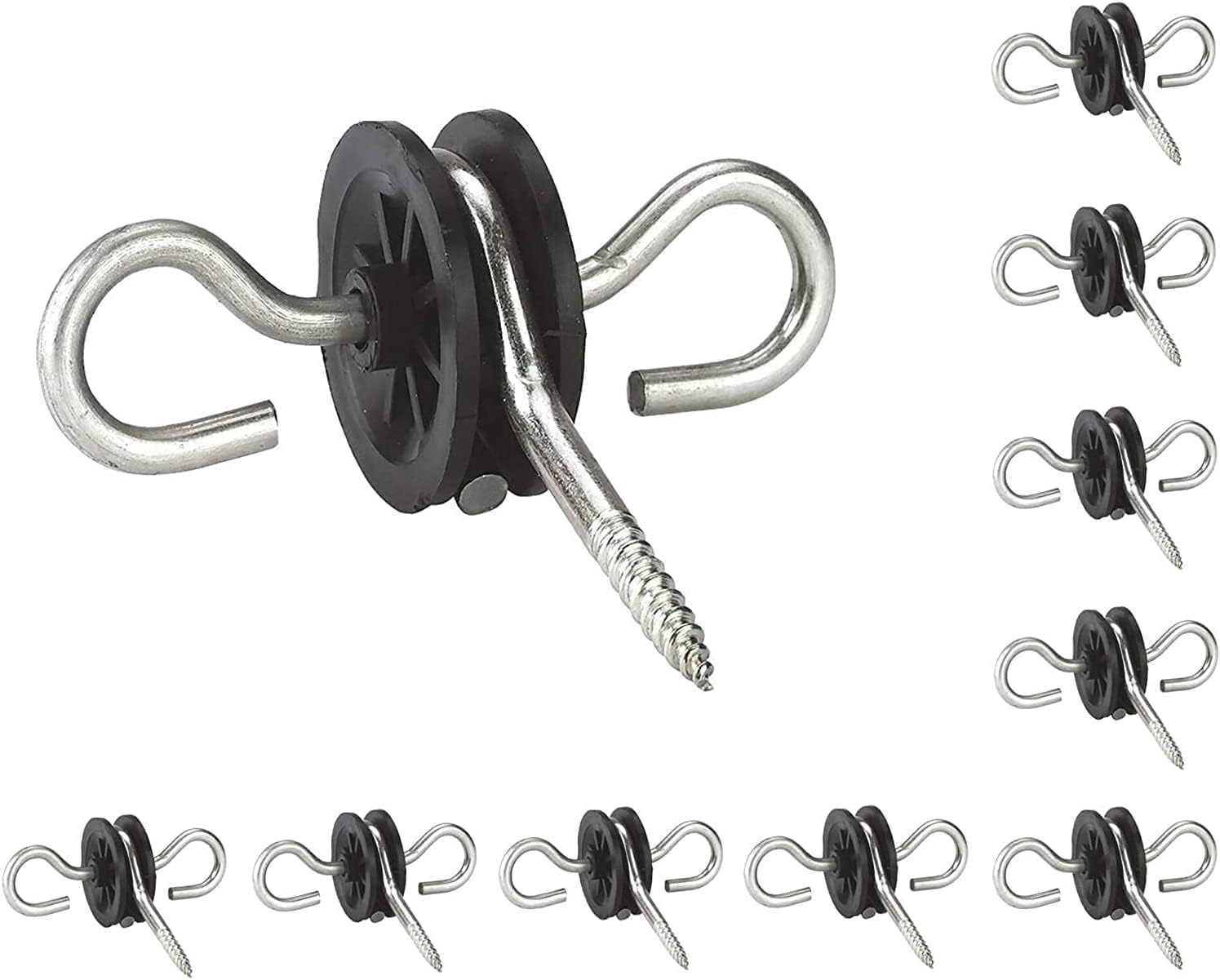 10x Deurgrip-isolatoren voor Elektrisch Hek - Verzinkt Staal & Kunststof - 50% Korting