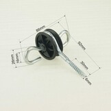 10x Deurgrip-isolatoren voor Elektrisch Hek - Verzinkt Staal & Kunststof - 50% Korting