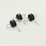 10x Deurgrip-isolatoren voor Elektrisch Hek - Verzinkt Staal & Kunststof - 50% Korting