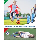 Kinderen Blauwe Voetbal Scheenbeschermers met Enkelbescherming | 51% Korting