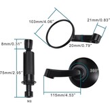 Universele Opvouwbare Zijspiegel 22 mm (7/8 inch) Zwart - 51% Korting