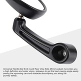Universele Opvouwbare Zijspiegel 22 mm (7/8 inch) Zwart - 51% Korting