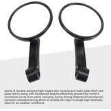 Universele Opvouwbare Zijspiegel 22 mm (7/8 inch) Zwart - 51% Korting