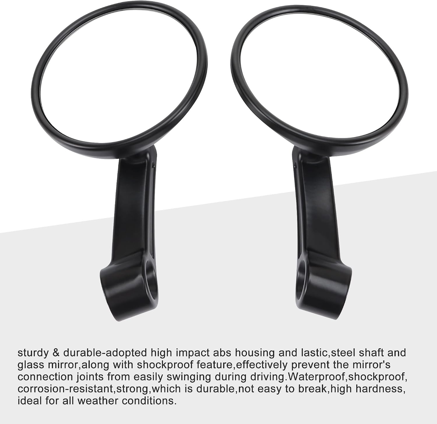 Universele Opvouwbare Zijspiegel 22 mm (7/8 inch) Zwart - 51% Korting