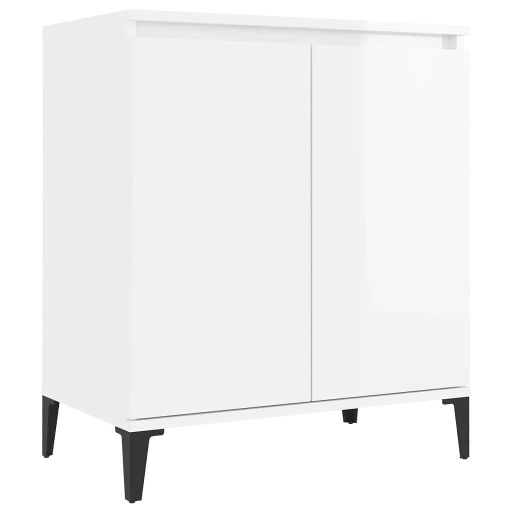 vidaXL Dressoir Hoogglans Wit - 60x35x70 cm - 69% Korting