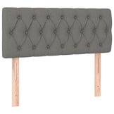 vidaXL Hoofdbord Stoffen 100x7x78/88 cm Donkergrijs - 50% Korting