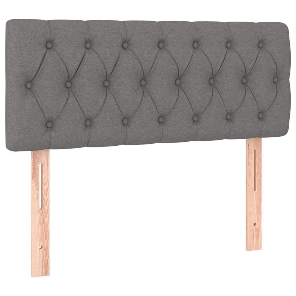 vidaXL Hoofdbord Stoffen 100x7x78/88 cm Donkergrijs - 50% Korting