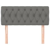 vidaXL Hoofdbord Stoffen 100x7x78/88 cm Donkergrijs - 50% Korting