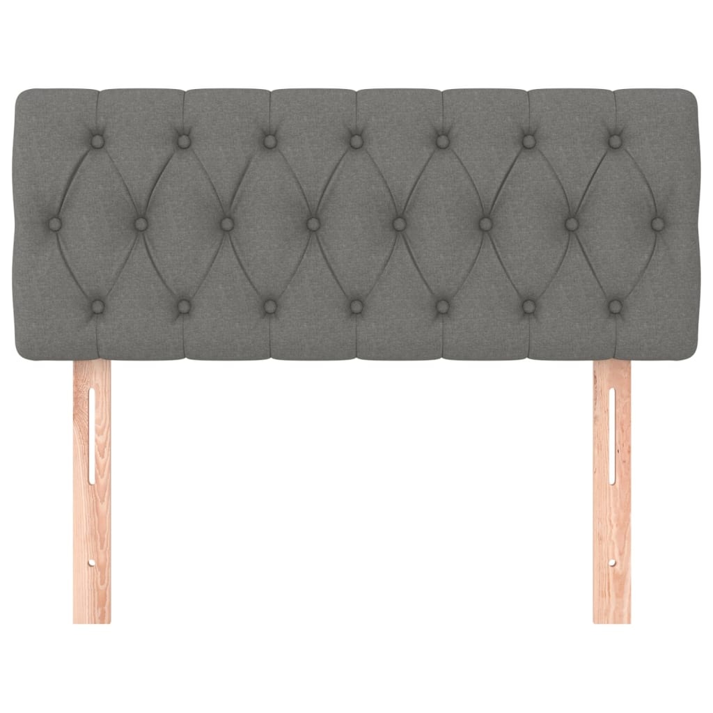 vidaXL Hoofdbord Stoffen 100x7x78/88 cm Donkergrijs - 50% Korting