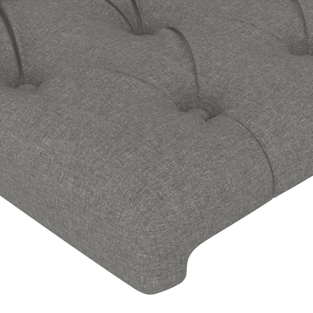 vidaXL Hoofdbord Stoffen 100x7x78/88 cm Donkergrijs - 50% Korting