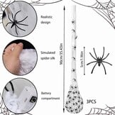 3x Lichtgevende Spinnen-eieren Halloween Decoratie - Paars (68% Korting)