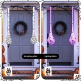 3x Lichtgevende Spinnen-eieren Hangdecoratie Halloween Paars 55% Korting