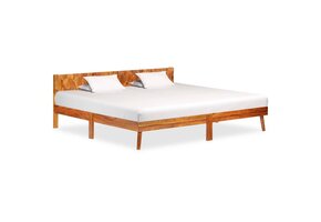 Massief Houten Bedframe 200x200cm - Vintage Stijl - 67% Korting