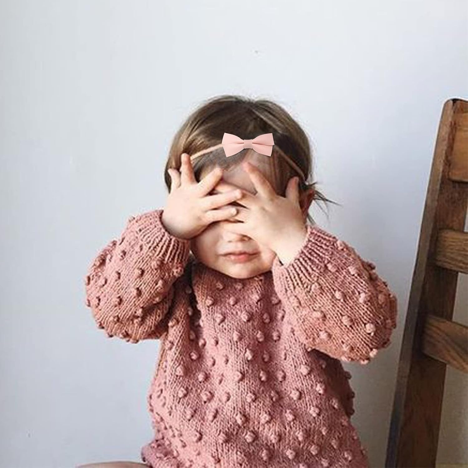10-delige Baby Haarbandjes Set: Nylon, Zacht & Elastisch met Strikjes en Bloemen