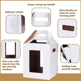 Taartdoos Hoog met Venster - Gerecycled Karton - 2 stuks - 54% Korting