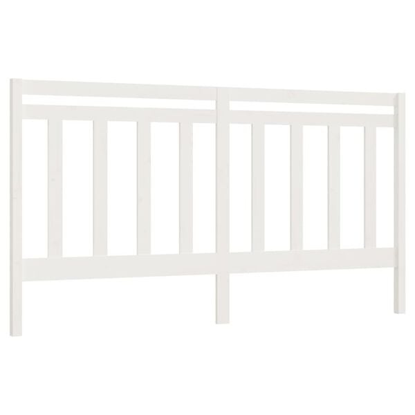 vidaXL Hoofdbord Grenenhout Wit - 47% Korting