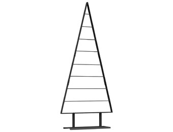 Zwarte Metalen Kerstboom 180 cm met Standaard - 47% Korting!