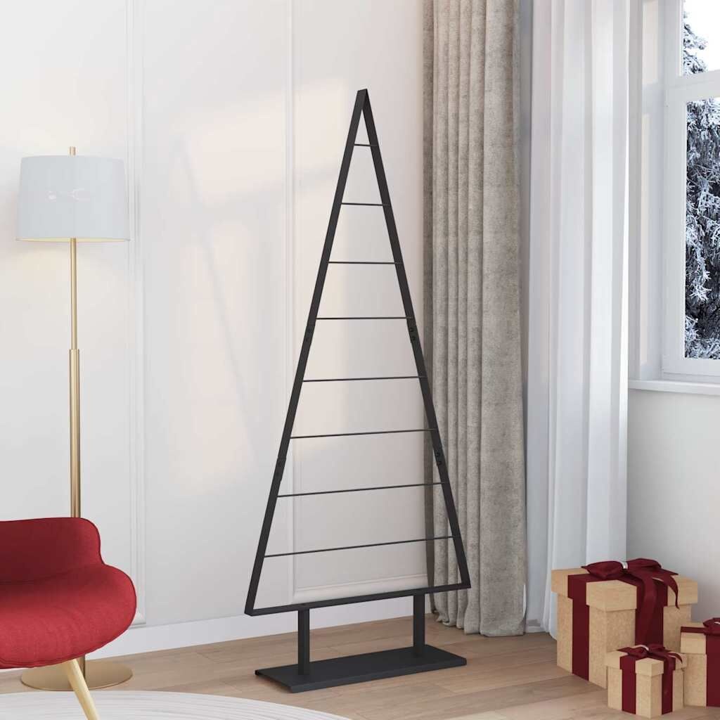 Zwarte Metalen Kerstboom 180 cm met Standaard - 47% Korting!