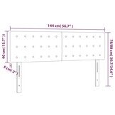 vidaXL Hoofdborden 2 stuks Lichtgrijs Fluweel 72x5x78/88 cm - 59% Korting