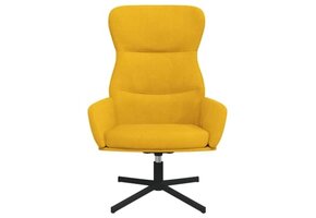 Luxe Relaxstoel Fluweel Mosterdgeel - 70% Korting!