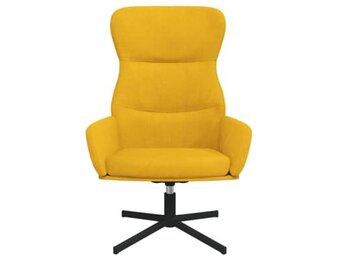 Luxe Relaxstoel Fluweel Mosterdgeel - 70% Korting!