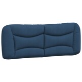 Hoofdbordkussen Blauw Stof 140 cm - 75% Korting