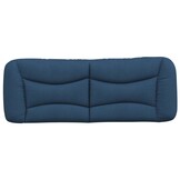 Hoofdbordkussen Blauw Stof 140 cm - 75% Korting