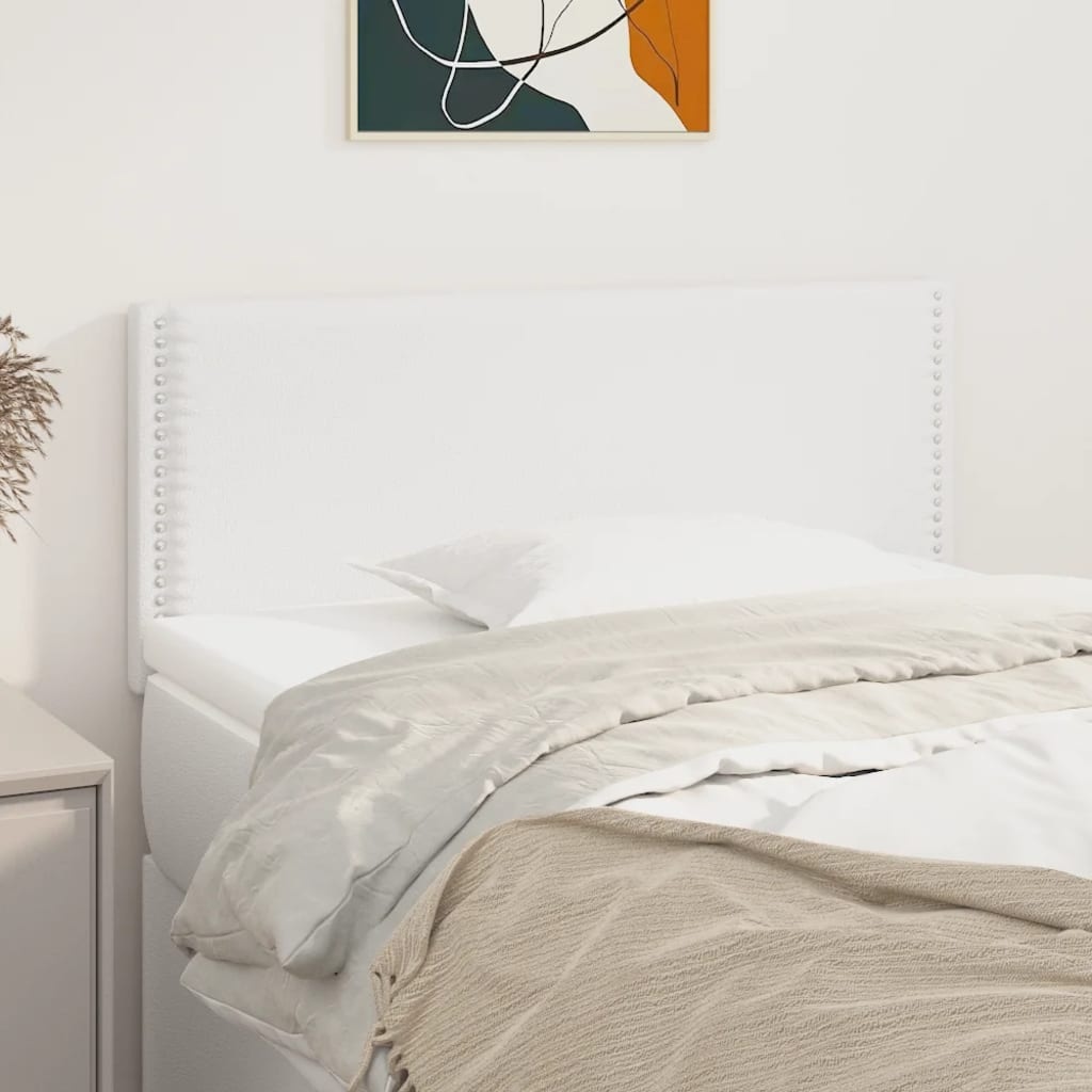 Hoofdbord Kunstleer Wit 80x5x78/88 cm - 70% Korting