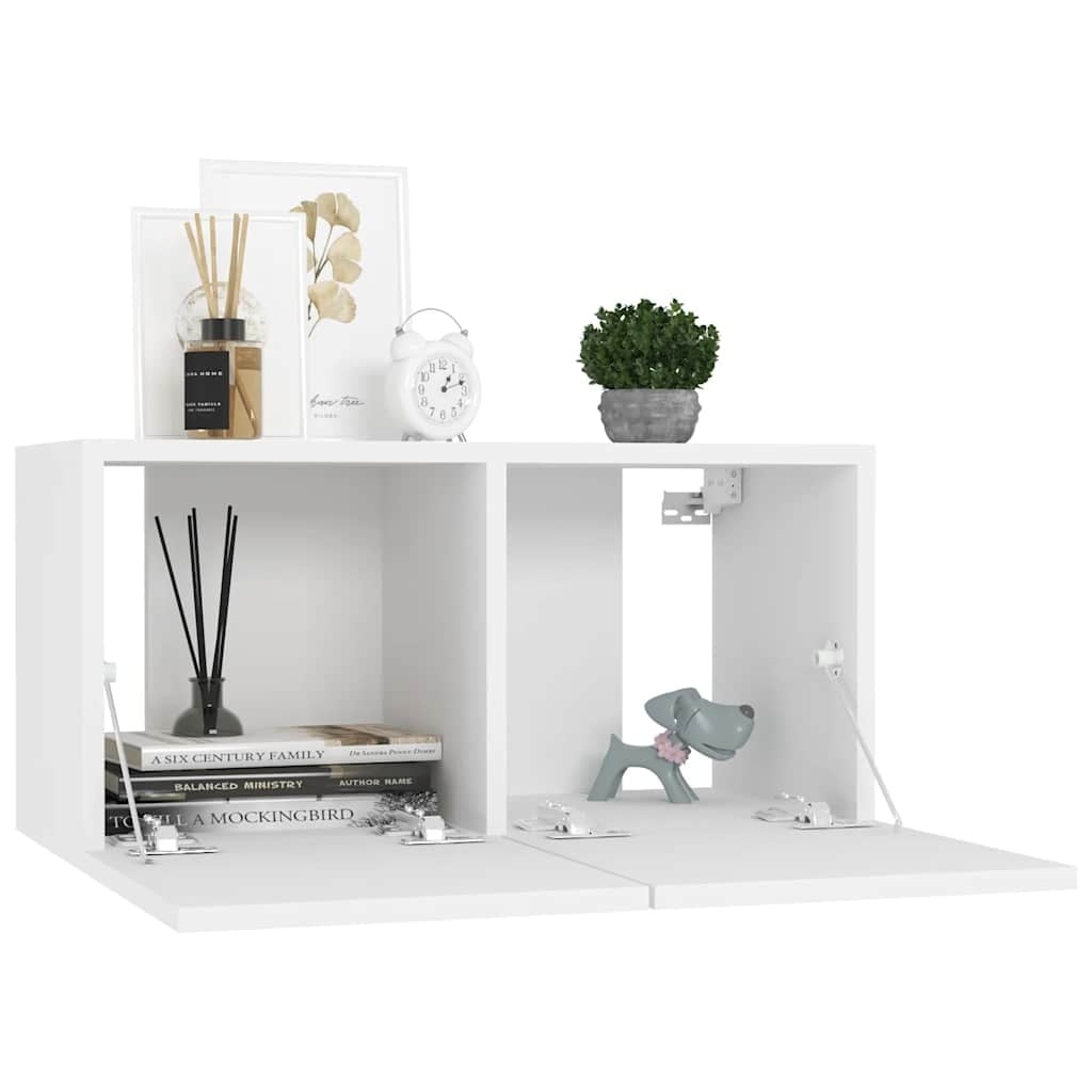 Tv-hangmeubel 60x30x30 cm Wit - 69% Korting