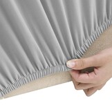 Hoes voor 3-zits bank (Grijs, Polyester Jersey) - 60% Korting
